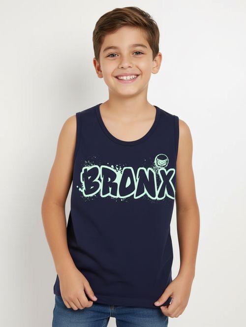 Camiseta Esportiva Juvenil Para Menino - MARINHO