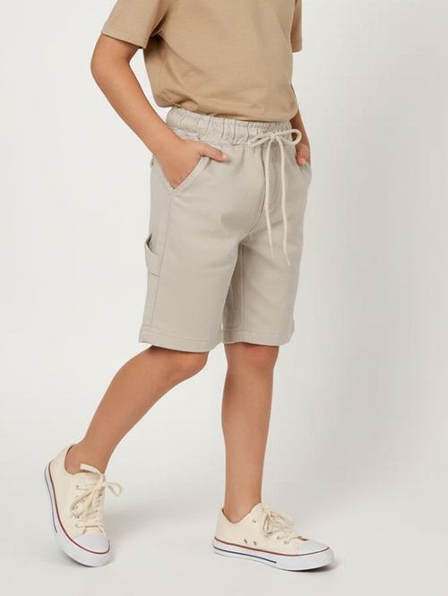 Bermuda Sarja Infantil Para Menino  - AREIA