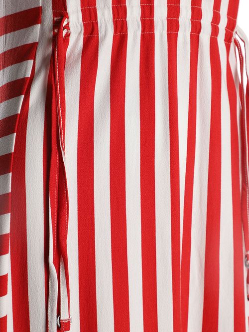 Vestido Listrado Feminino VERMELHO