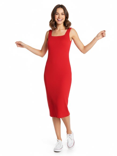 Vestido Malha Positano Feminino VERMELHO