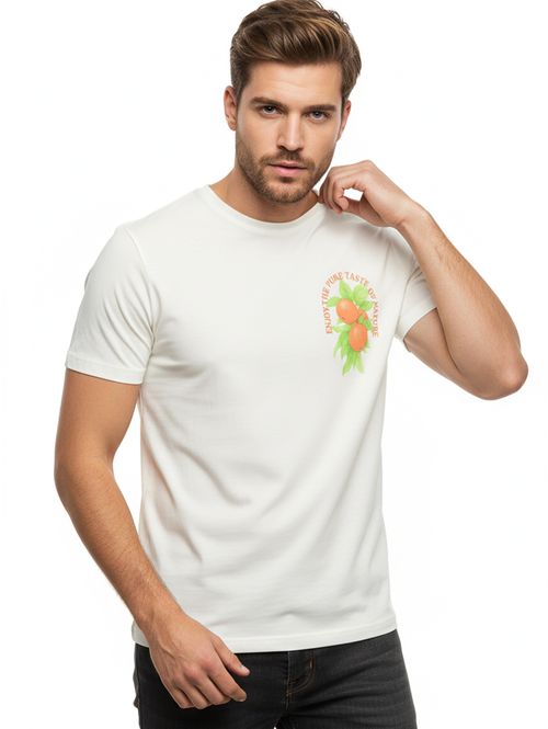 Camiseta Estampada Vels Masculina OFF WHITE