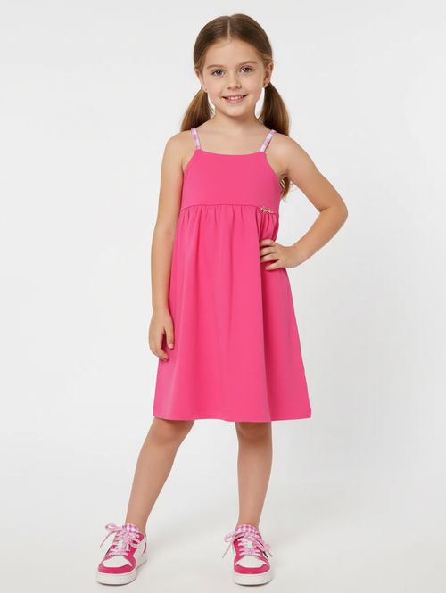 Vestido Godê Infantil Para Menina PINK
