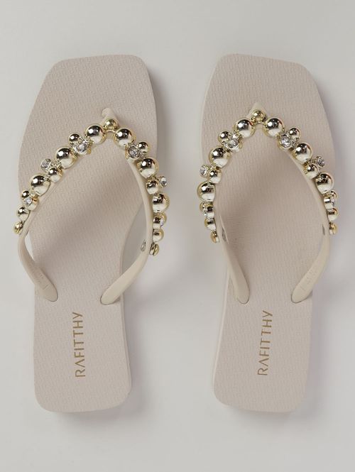 Chinelo Balls Rafitthy Feminino BRANCO