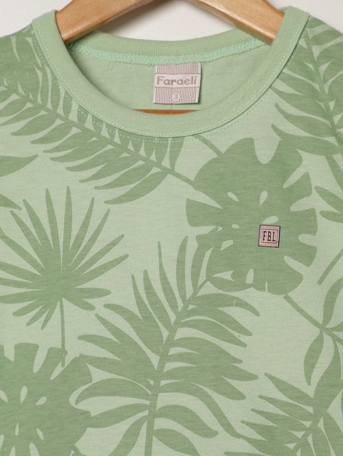 Camiseta Regata Estampada Infantil Para Menino - VERDE