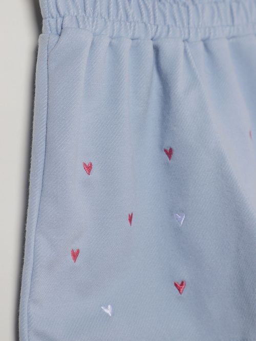 Short Moletinho Infantil Para Menina - AZUL