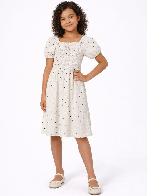 Vestido Lurex Juvenil Para Menina - OFF WHITE