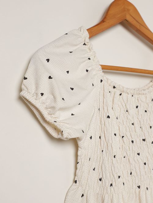 Vestido Lurex Juvenil Para Menina - OFF WHITE