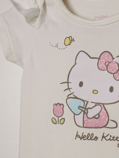 Conjunto Hello Kitty Infantil Para Bebê - OFF WHITE