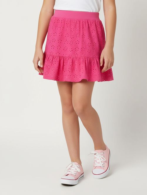 Saia Laise Juvenil Para Menina - ROSA
