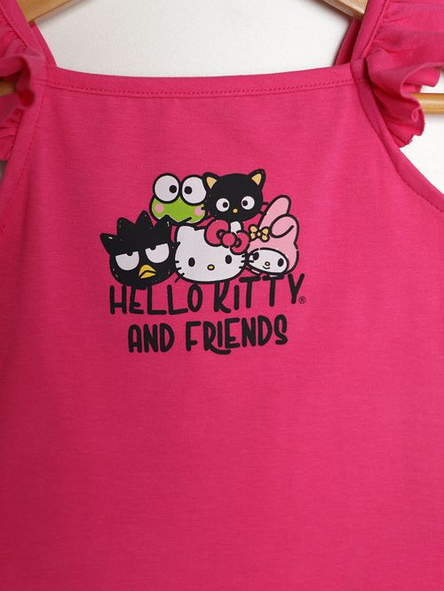 Blusa Regata Hello Kitty Infantil Para Menina - PINK