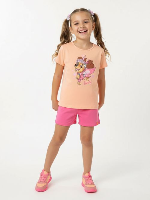 Conjunto Patrulha Canina Infantil Para Menina- LARANJA