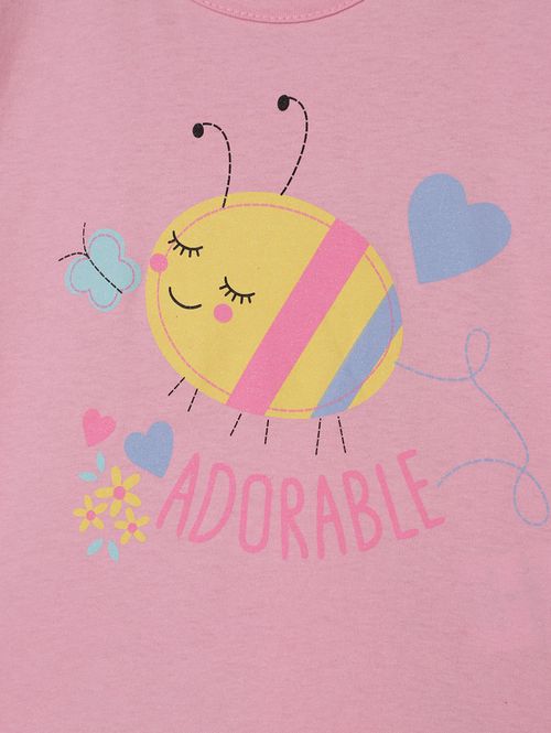 Conjunto Curto Moletinho Infantil Para Menina - ROSA