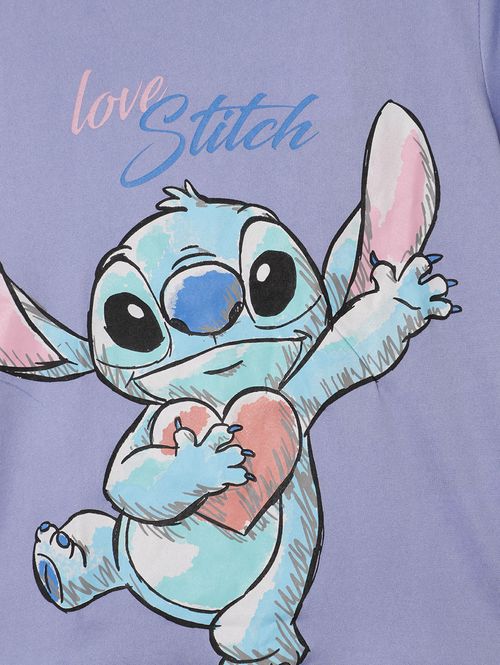Pijama Curto Stitch Infantil Para Menina - AZUL