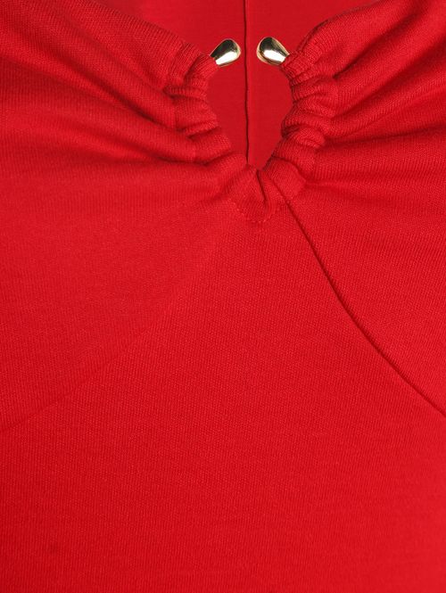 Vestido Suedine Longo Feminino VERMELHO