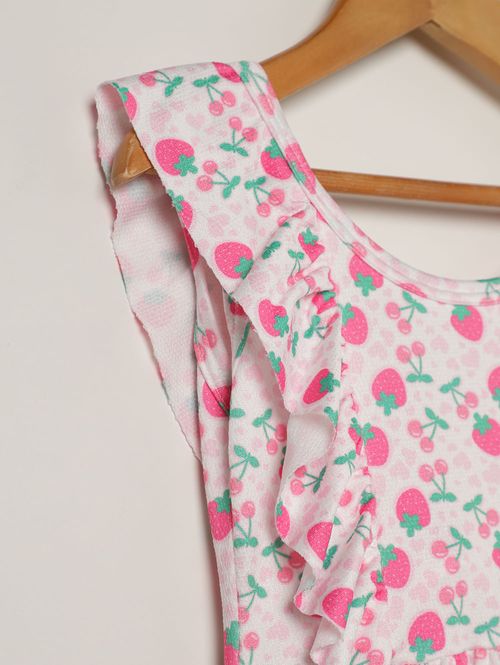 Vestido Malha Infantil Para Menina - ROSA