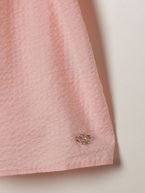 Vestido Com Lastex Infantil Para Menina - ROSA CLARO