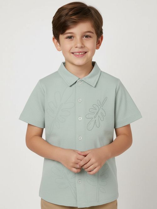 Camisa Bordado Infantil Para Menino - VERDE