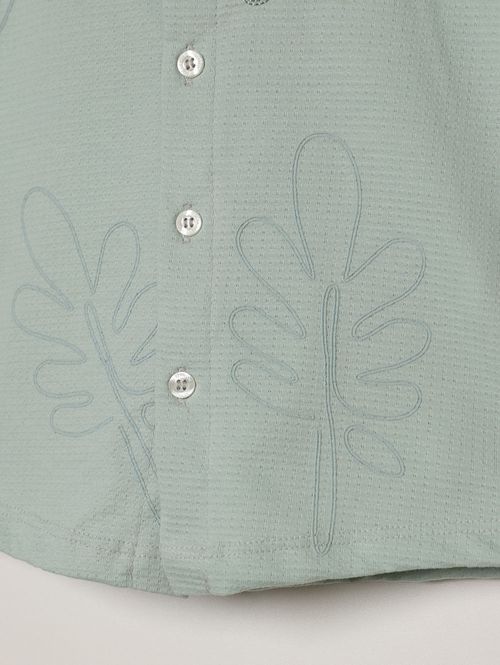 Camisa Bordado Infantil Para Menino - VERDE