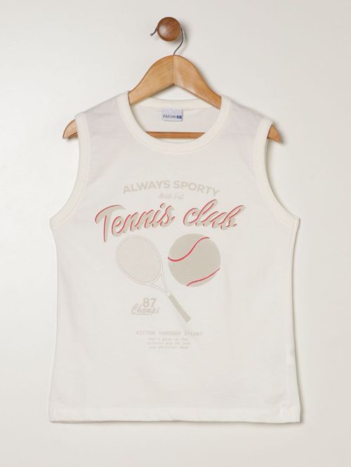 Conjunto Curto Moletinho Infantil Para Menino- OFF WHITE