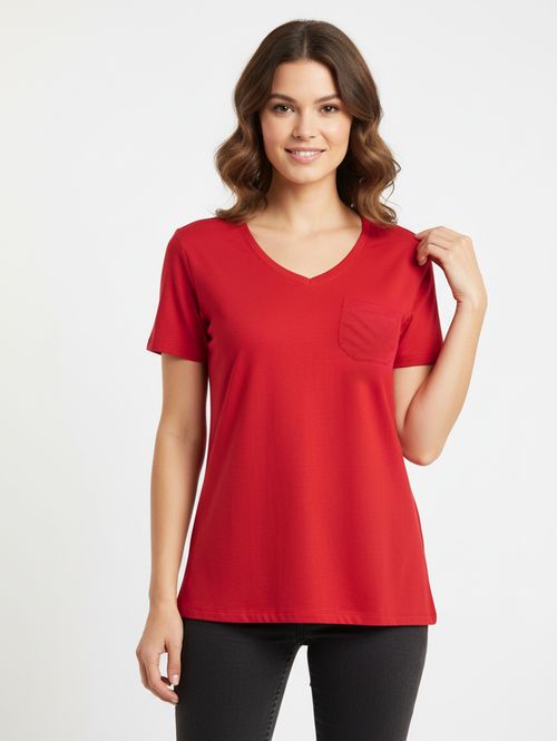 Blusa Manga Curta Autentique Feminina Vermelho
