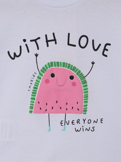 Conjunto Curto Jeans Infantil Para Menina - BRANCO