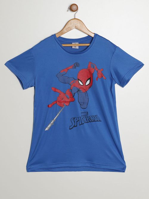Pijama Curto Spiderman Juvenil Para Menino - AZUL