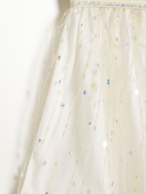 Saia Tule Infantil Para Menina - OFF WHITE