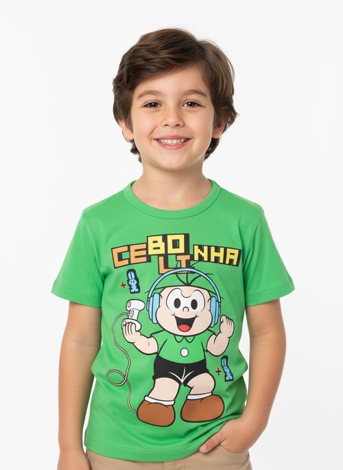 Camiseta Turma da Mônica Infantil Para Menino - VERDE
