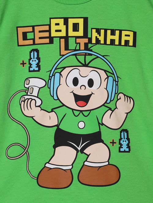 Camiseta Turma da Mônica Infantil Para Menino - VERDE