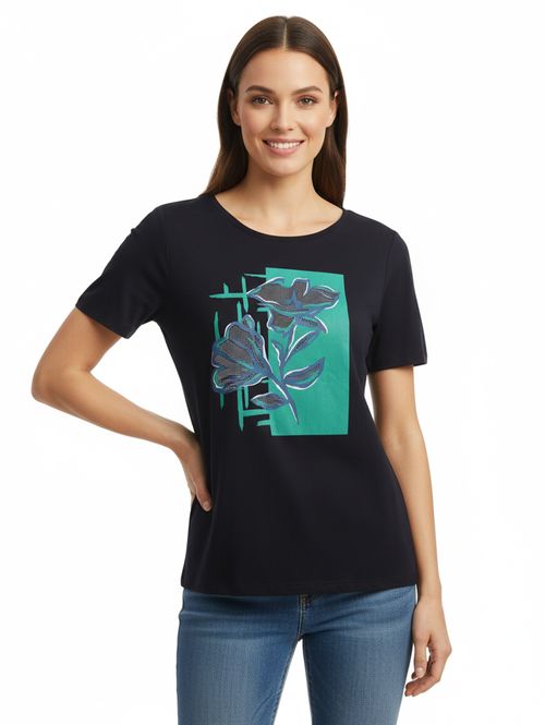 Blusa Manga Curta Habana Feminina PRETO