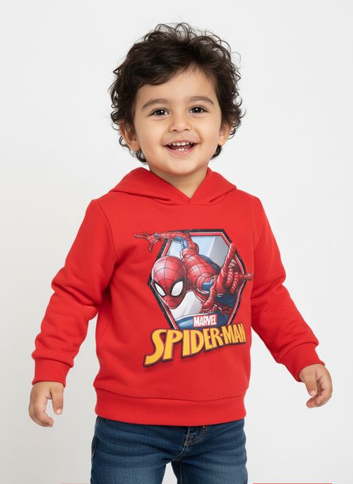 Moletom com Capuz Infantil Para Menino - VERMELHO