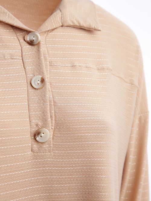 Blusa Manga Longa Autentique Feminina BEGE