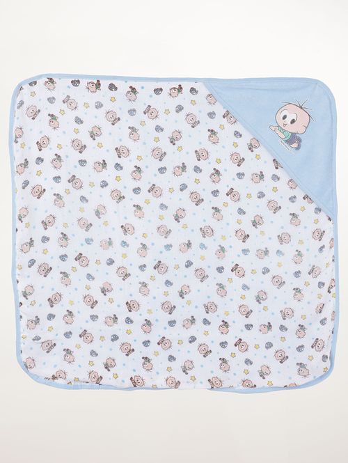 Toalha Turma da Mônica Infantil Para Bebê - AZUL