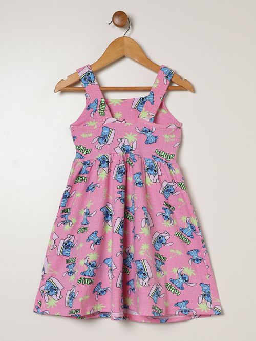 Vestido Cotton Stitch Juvenil Para Menina- ROSA
