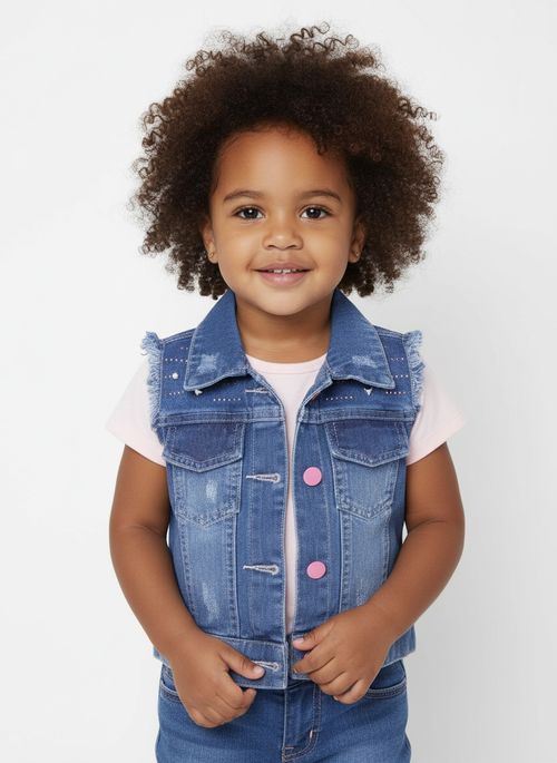 Colete Infantil Para Menina AZUL