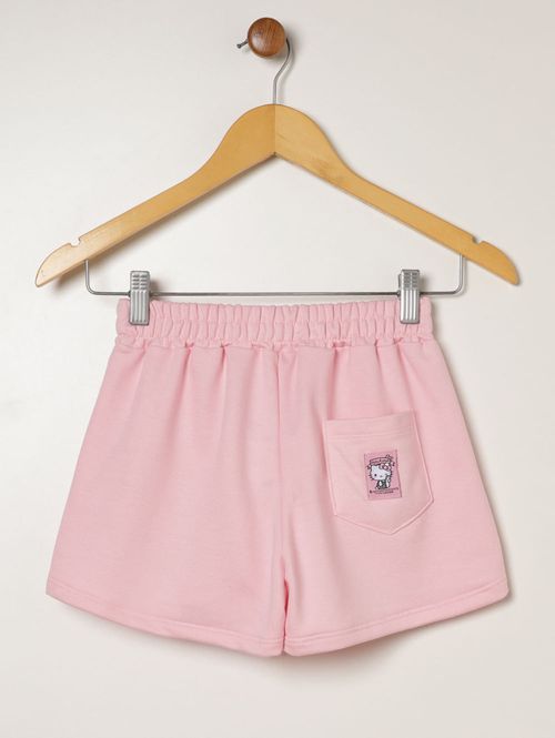 Short Moletinho Hello Kitty Juvenil Para Menina - ROSA