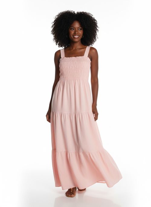 Vestido Tricoline Feminino ROSA CLARO