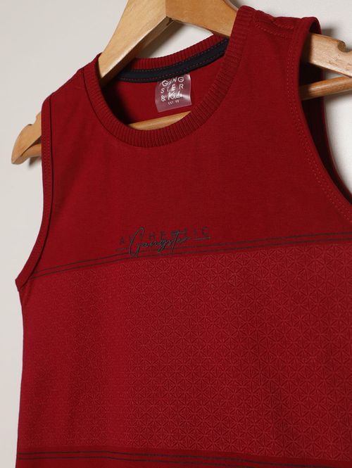 Camiseta Estampada Gangster Infantil Para Menino- VINHO