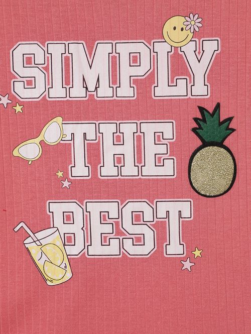 Blusa Canelada Regata Juvenil Para Menina- ROSA