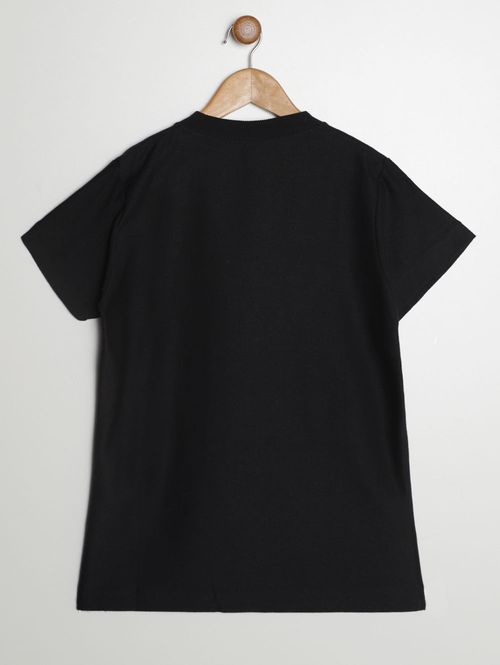 Camiseta Manga Curta Gangster Juvenil Para Menino PRETO