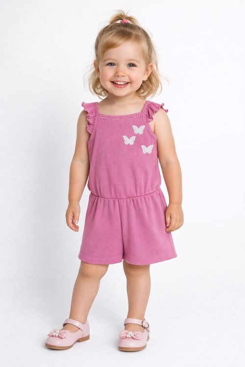 Macacão Malha Infantil Para Menina - PINK