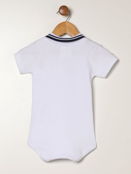 Body Polo Infantil Para Bebê - BRANCO