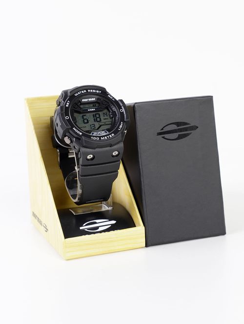 Relógio Digital Mormaii Masculino Preto/ UNICO