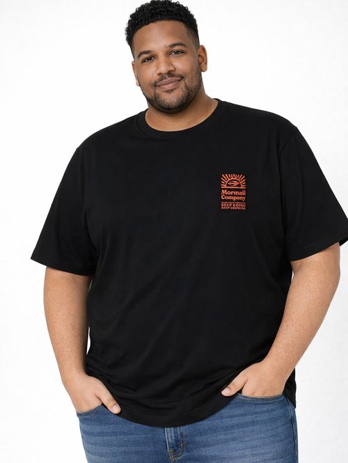 Camiseta Estampada Mormaii Plus Size Masculina PRETO