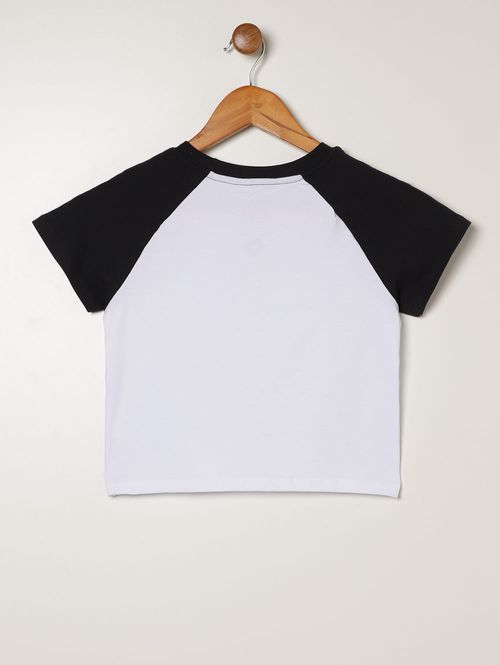 Blusa Manga Curta Hello Kitty Juvenil Para Menina BRANCO