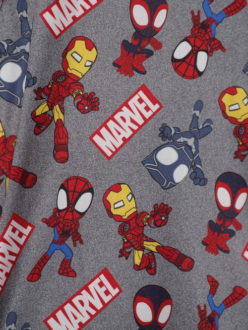 Pijama Curto Avengers Juvenil Para Menino - CINZA
