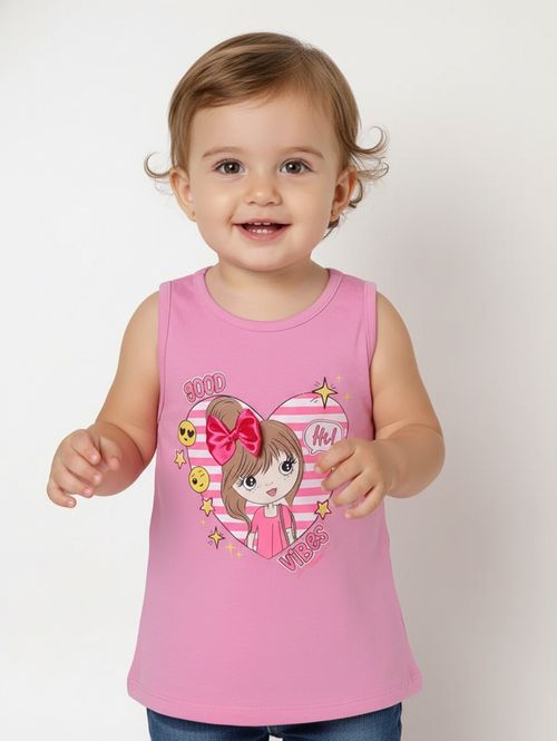 Blusa Cotton Infantil Para Menina - ROSA