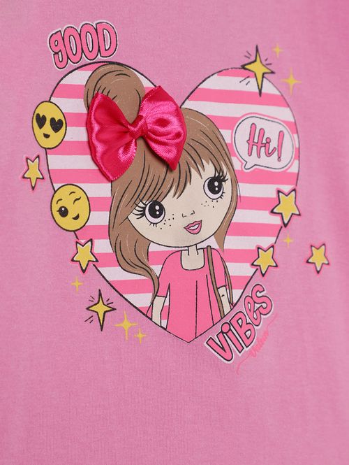 Blusa Cotton Infantil Para Menina - ROSA