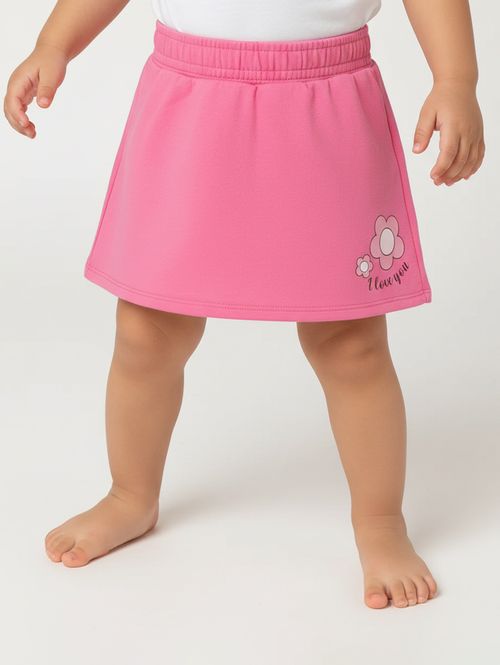 Short Moletinho Infantil Para Menina- ROSA