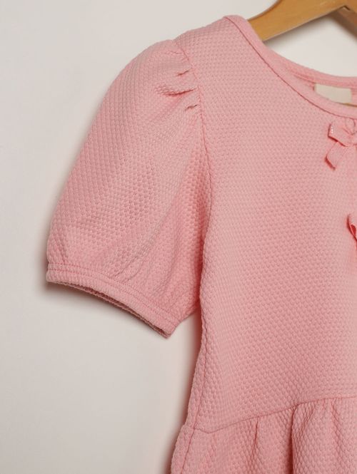 Blusa Malha Laços Infantil Para Menina - ROSE